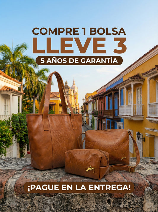 ❤️❤️ ¡Compra 1 Bolso de Cuero VLZ y LLÉVATE +3! 👜👜